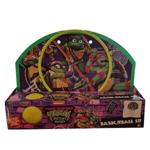 TMNT Mutant Mayhem Basketball Hoop Set Stick Up Door Toy Nickelodeon Ages 3+ NEW